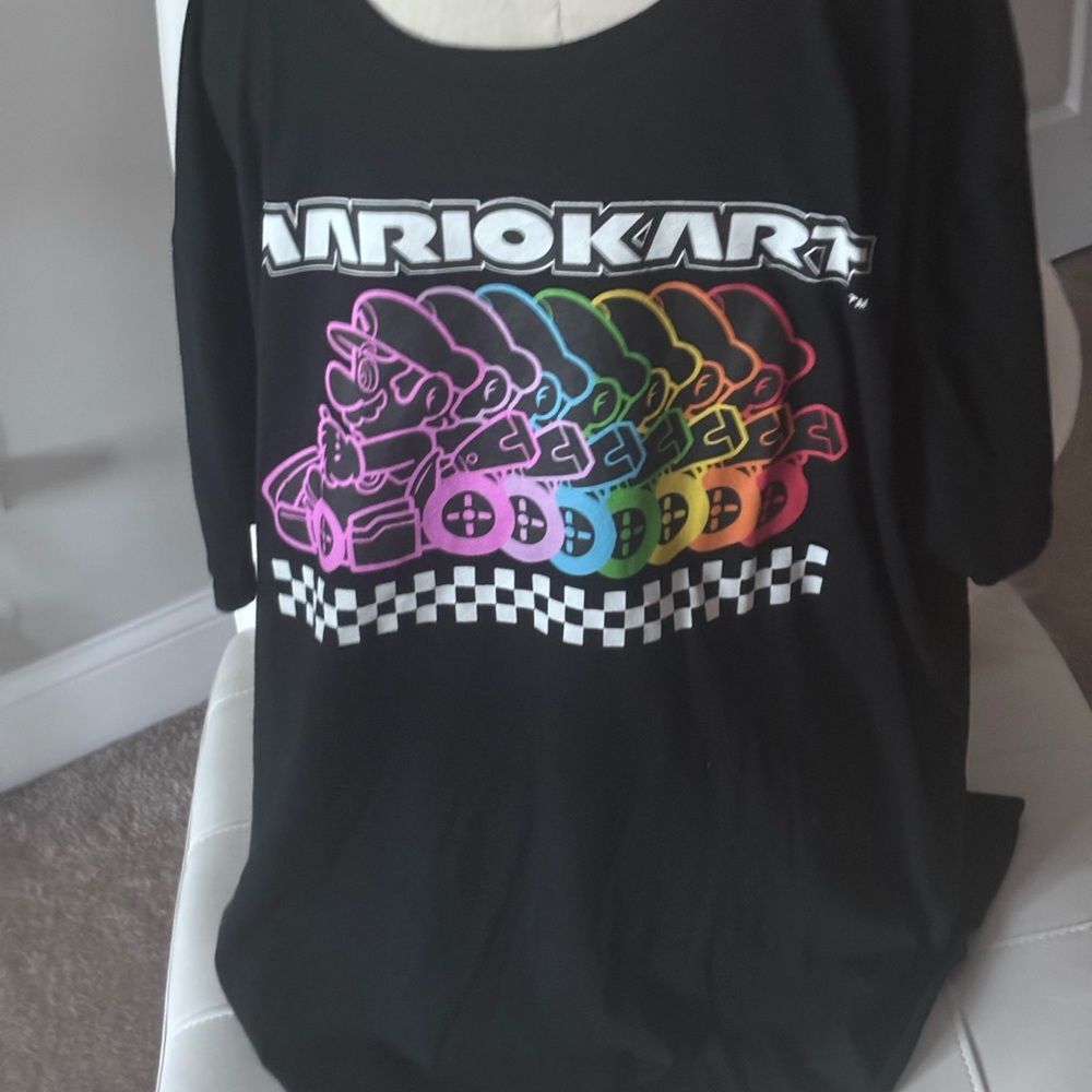 Mario Kart Men's Black Graphic Tee
